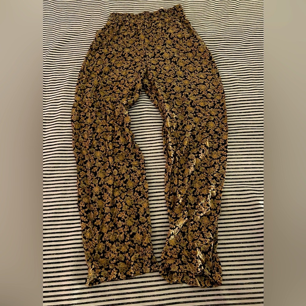 Melrose Petites Lovely floral casual pants size 6 vintage